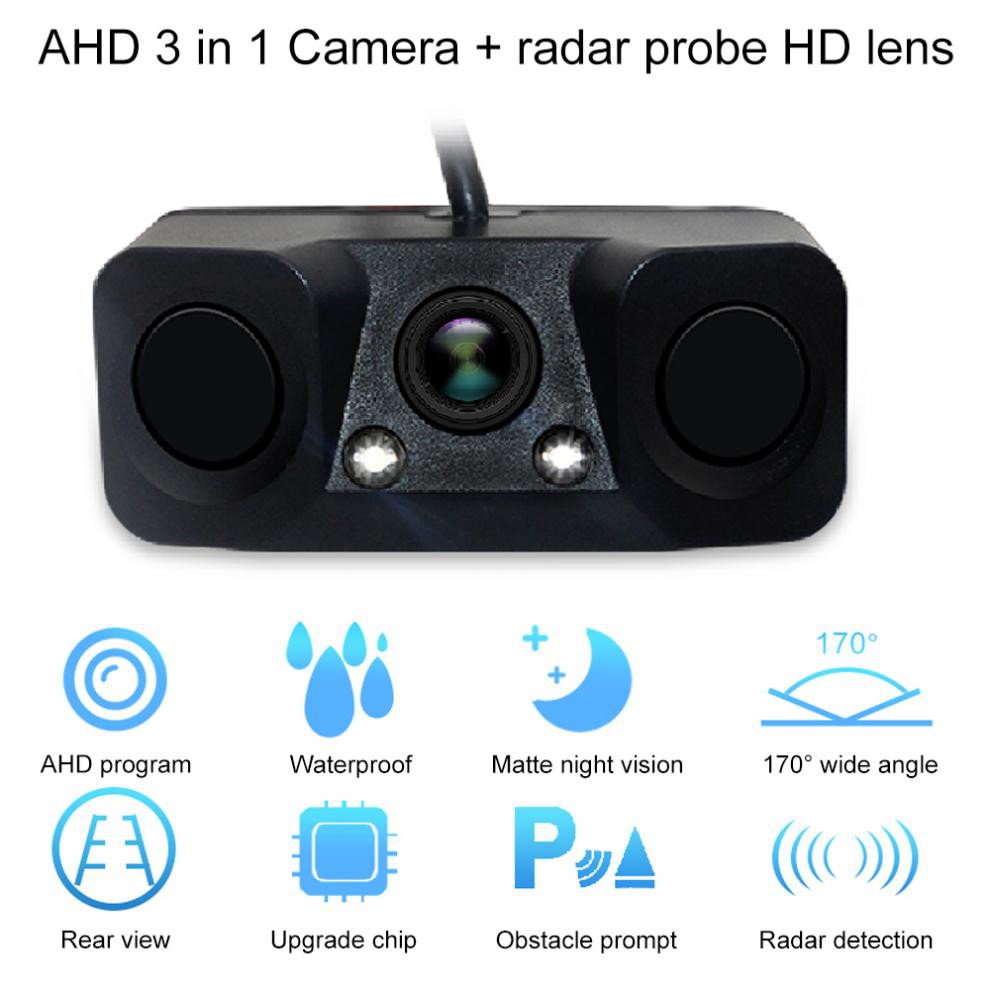 Camera Lùi Đỗ Xe 1080p 3 Trong 1 Tích Hợp Camera Siêu Âm