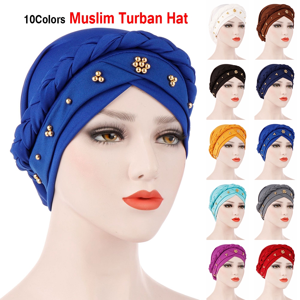 Mũ turban vải lụa co giãn cho nữ