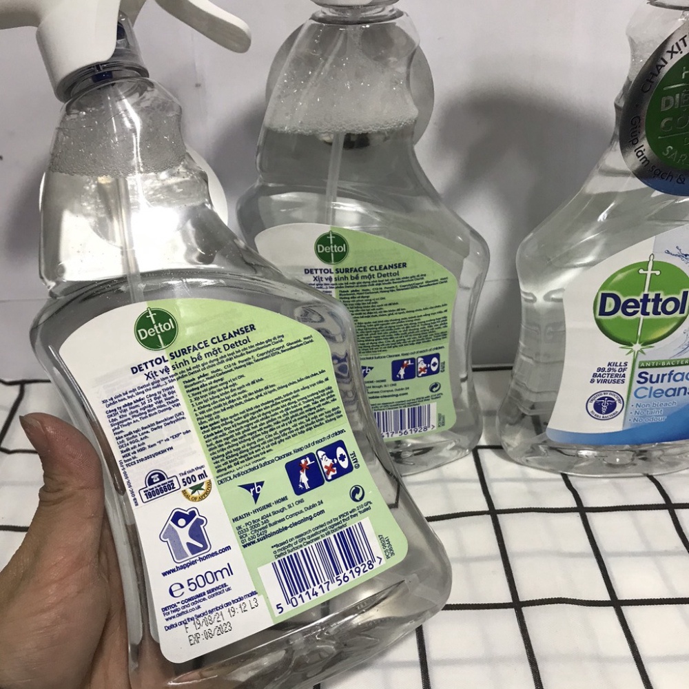 CHAI XỊT KHỬ KHUẨN 99% BỀ MẶT DETTOL 500ML