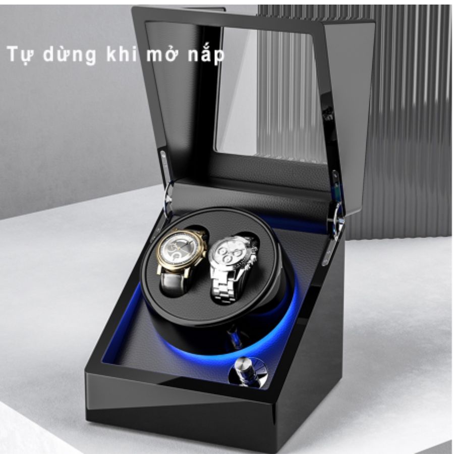 Hộp xoay đồng hồ cơ lên dây cót tự động, 4 tốc độ điều chỉnh