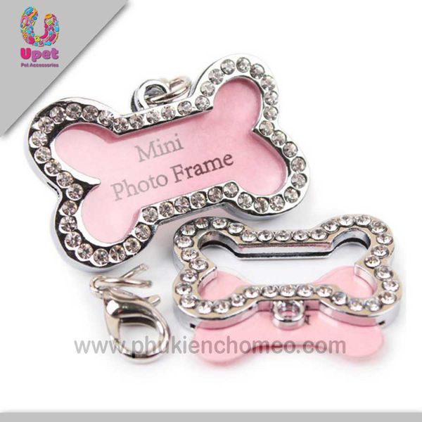 sp849 - Thẻ tên đính đá lấp lánh cho thú cưng ( hình ngẫu nhiên )