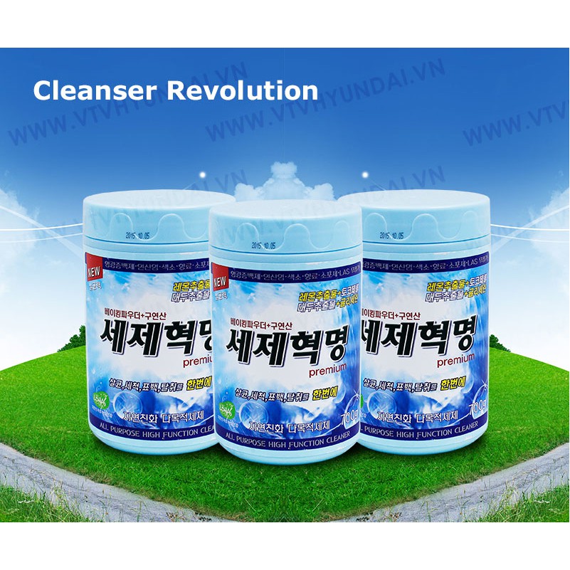 CLEANSER REVOLUTION-Combo 3 tặng 1 hộp chế phẩm tẩy rửa dạng bột Seje Hyuckmyung(700g/hộp)+bình xịt