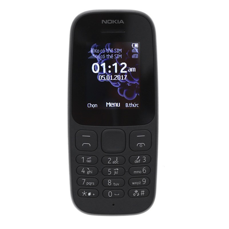 Điện thoại Nokia 105 1 sim (2019) Hàng Mới Nguyên Hộp - Bảo Hành Chính hãng BMAX