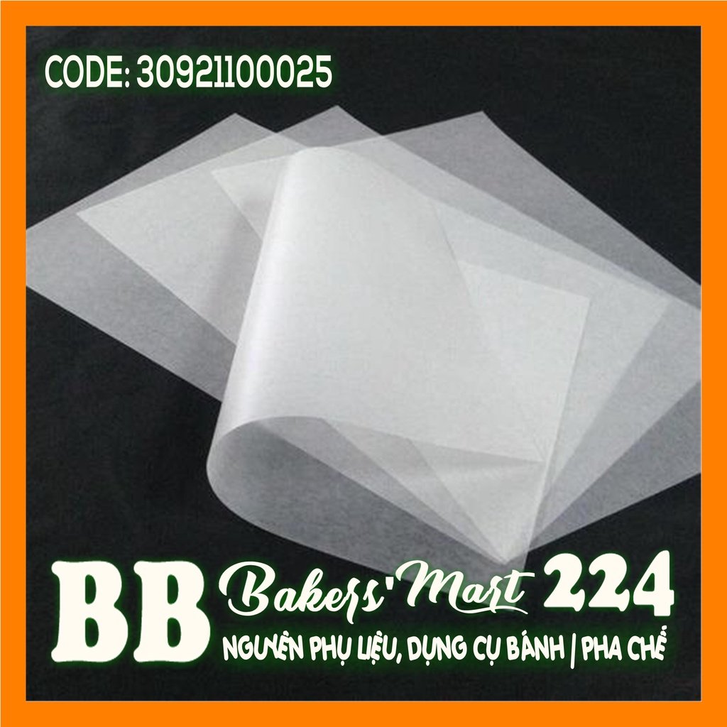 Giấy nến nướng bánh cắt sẵn CHỮ NHẬT - Size 30x40cm - Cuộn 5 tờ