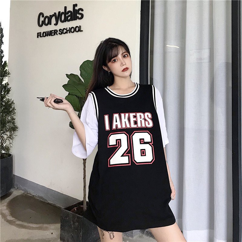 Bộ quần áo thể thao Áo Aiker bóng rổ số 26 kèm Quần short viền V 2 Line Guzfashion
