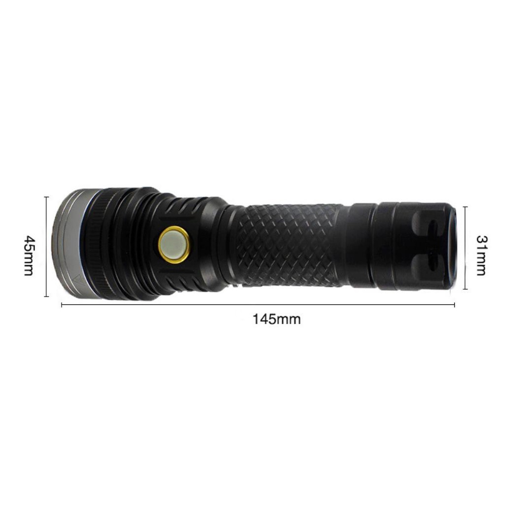 Đèn pin c8 XHP50.2 phiên bản pin 21700 sạc trên thân Type-C sáng mạnh 3800 lumen