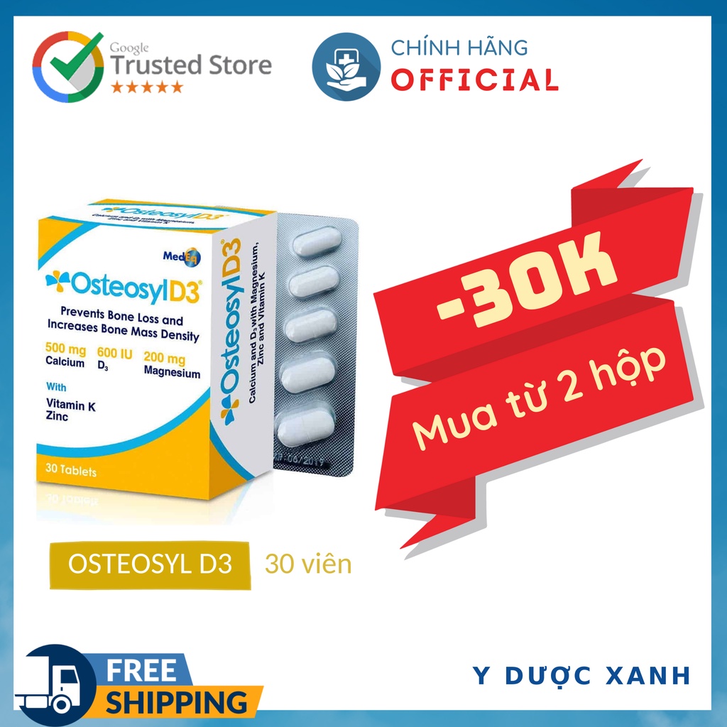 Mua [Chính Hãng] OSTEOSYL D3, 30 viên, Viên uống bổ sung canxi, vitamin tổng hợp cho bà bầu, phụ nữ mang thai - Y Dượ