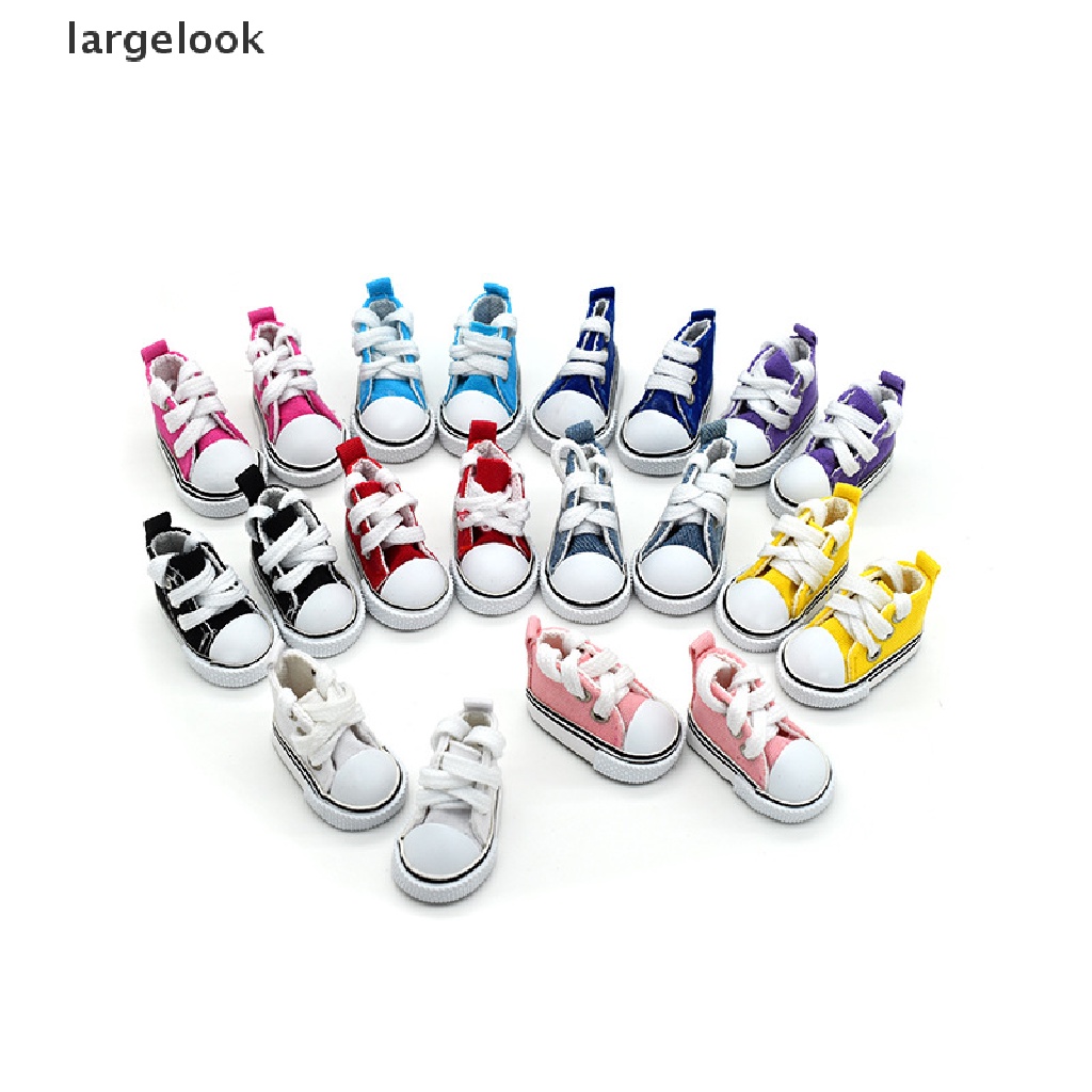 Giày thể thao vải canvas thời trang Hàn Quốc cho búp bê 1 / 6 Bjd 5cm