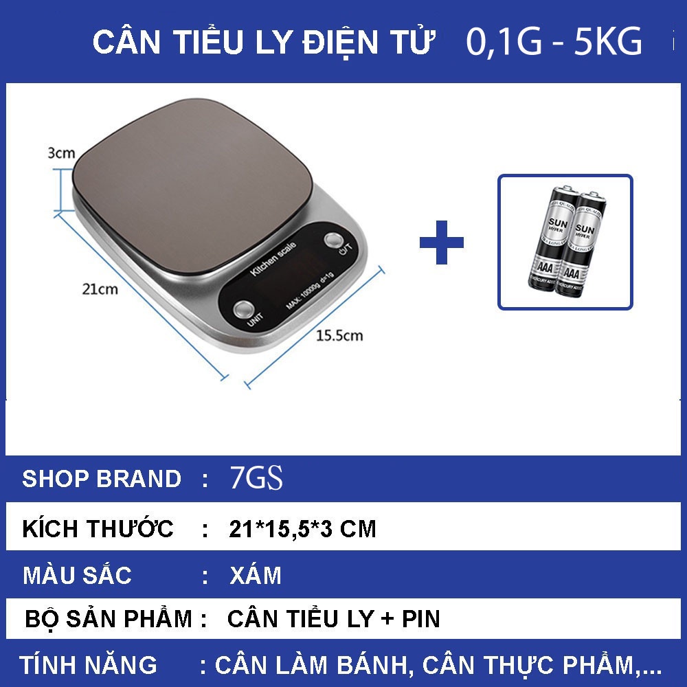 Cân Tiểu Ly Điện Tử Siêu Chính Xác High Precision dải cân 3kg 5kg 10kg, Cân Điện Tử Mini Độ Chính Xác Cao SH131