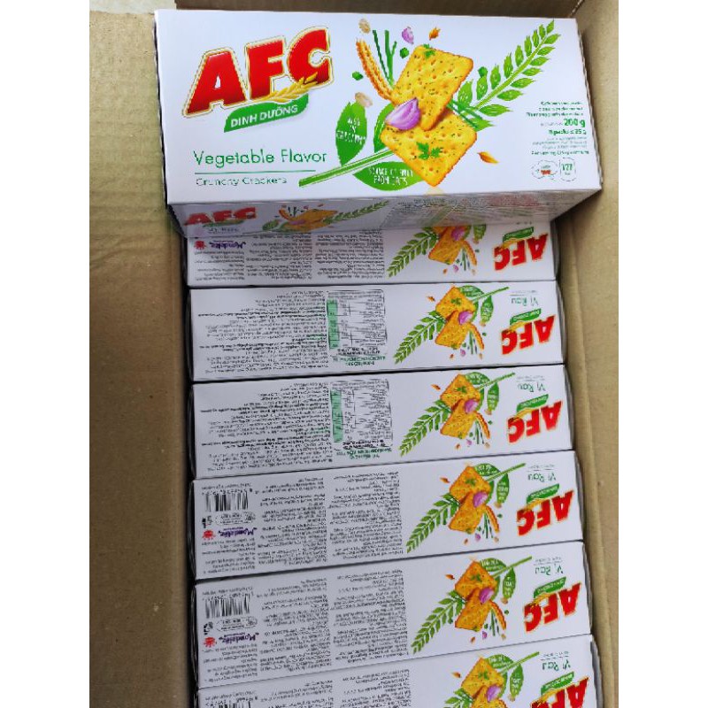 Thùng 16 hộp bánh dinh dưỡng AFC vị rau