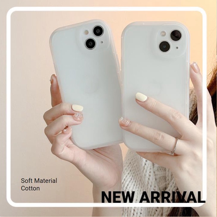 Ốp Điện Thoại Mềm Mặt Nhám Bảo Vệ Camera Màu Trắng Đơn Giản Cho iPhone 13 12 11 Pro Max Mini X XR XS Max 8 7 6 6s Plus SE 2020