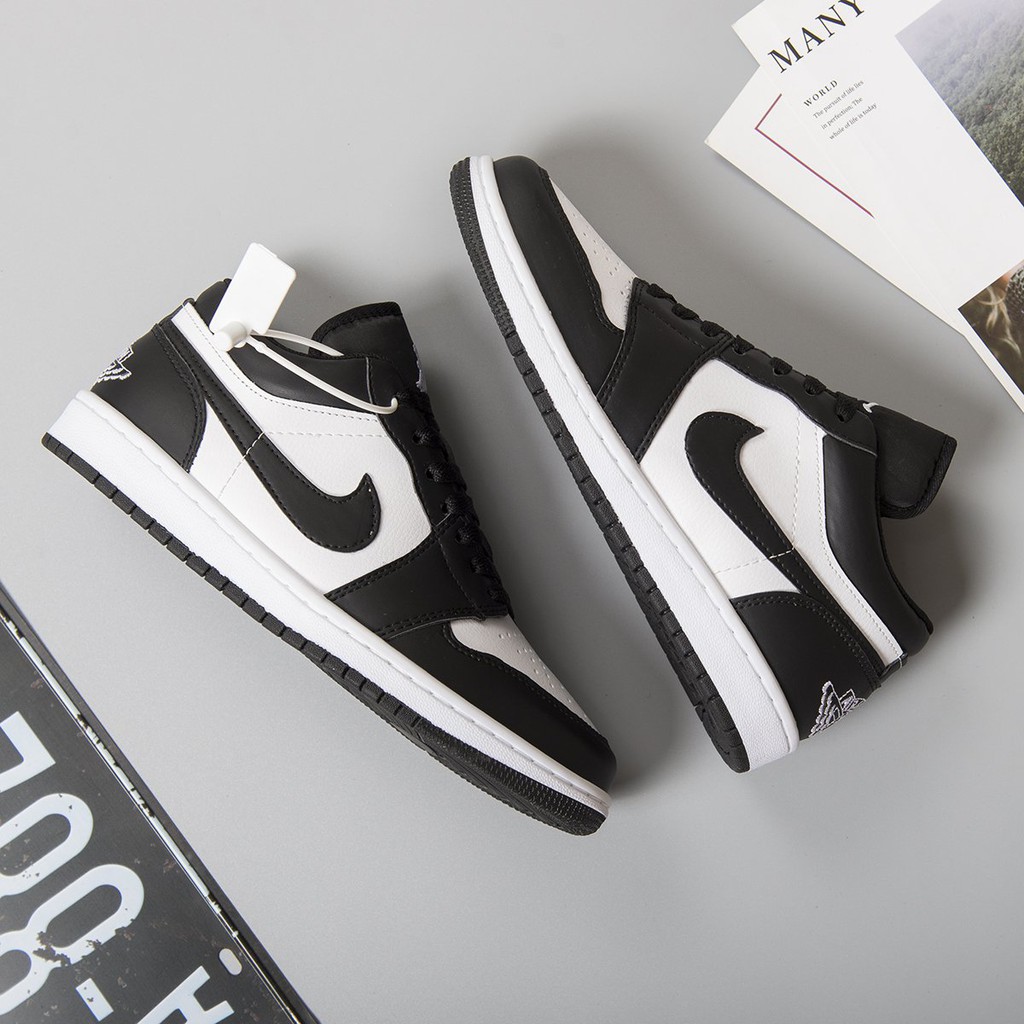 Giày thể thao nam nữ jordan cổ thấp, giày sneaker chạy bộ A.I.R cao cấp màu viền đen đỏ GETTO FASHION full size | BigBuy360 - bigbuy360.vn