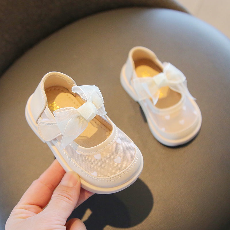 Giày Sandal Đế Mềm Phối Lưới Thoáng Khí Phong Cách Công Chúa Cho Bé Gái 1-3 Tuổi