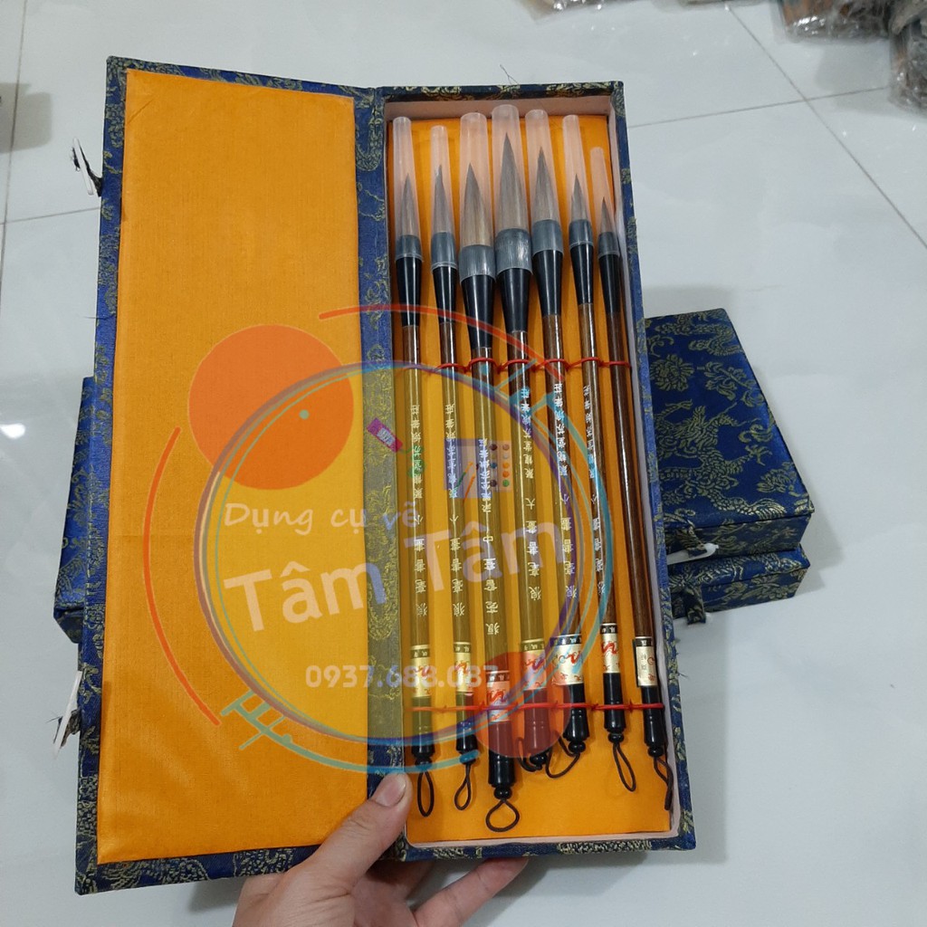 [ TÂM TÂM ]-Bộ cọ thư pháp, cọ thư pháp bộ 5 cây, bộ 7 cây, bộ 9 cây, bộ 11 cây-