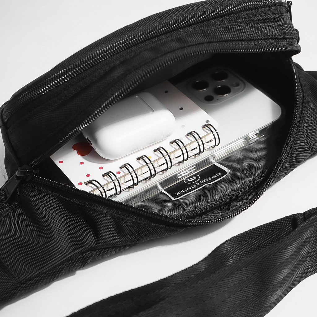 Túi bao tử đeo chéo Bumbag nam nữ unisex vải Polyester Canvas cao cấp chống thấm nước thương hiệu MASON - M25