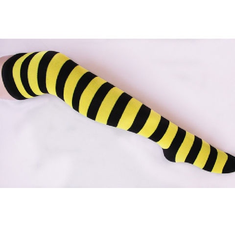 JSC Jiashucheng Vớ Dài Qua Gối Kẻ Sọc Rộng Phong Cách Preppy Nhật Bản Cho Nữ Sinh