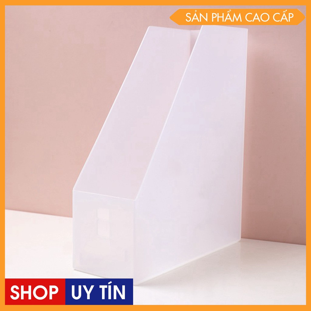 Hộp đựng sách VÁT, khay đựng tài liệu sách văn decor bàn học, trang trí bàn học 10*24*27cm