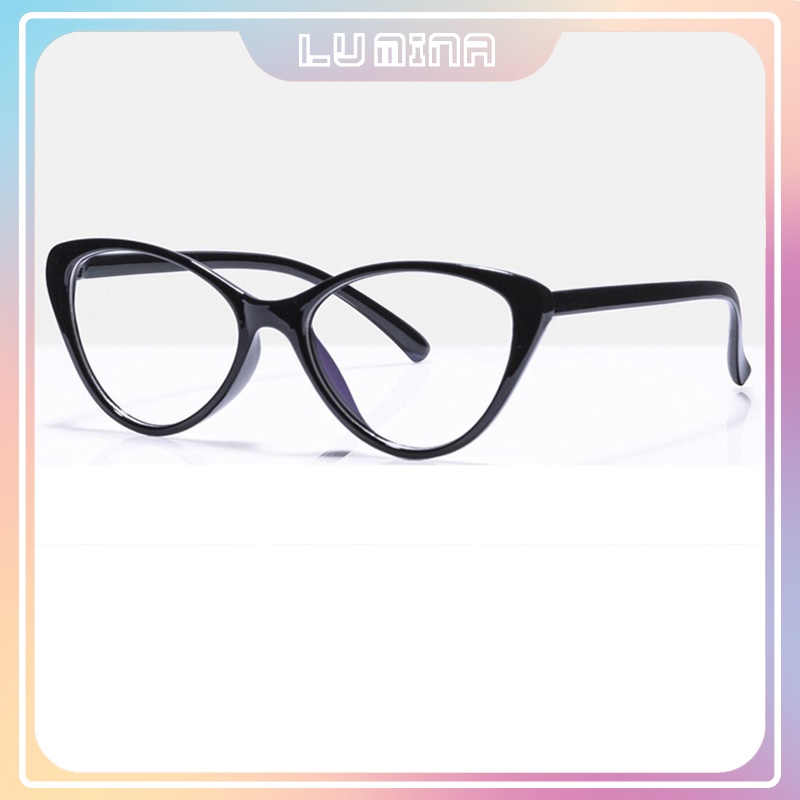 Gọng kính cận thời trang nữ LUMINA nhựa dẻo mắt mèo cá tính chống UV400 và tia bức xạ phong cách Nhật Hàn đẹp rẻ 094