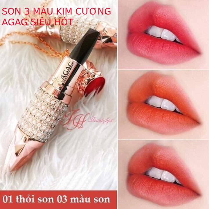 Son 3 màu Kim Cương AGAG chính hãng( Nội Địa) | BigBuy360 - bigbuy360.vn
