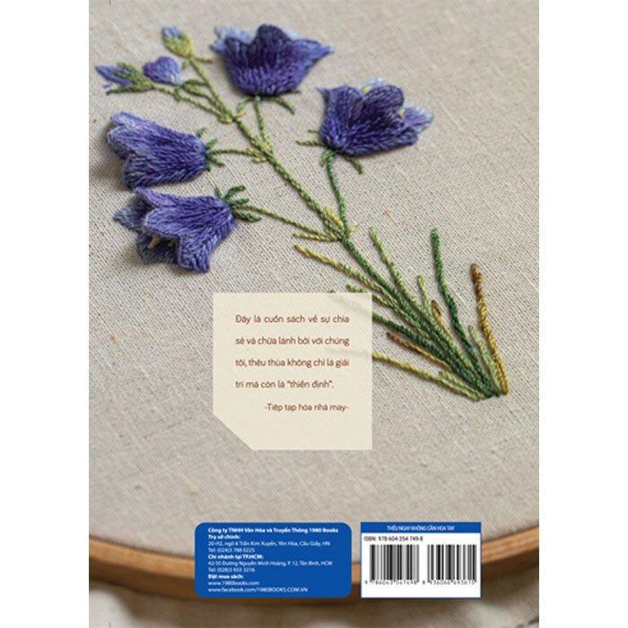 Sách - Thêu Ngay Không Cần Hoa Tay - Kỹ Thuật Thêu Hiện Đại Cho Người Mới Học