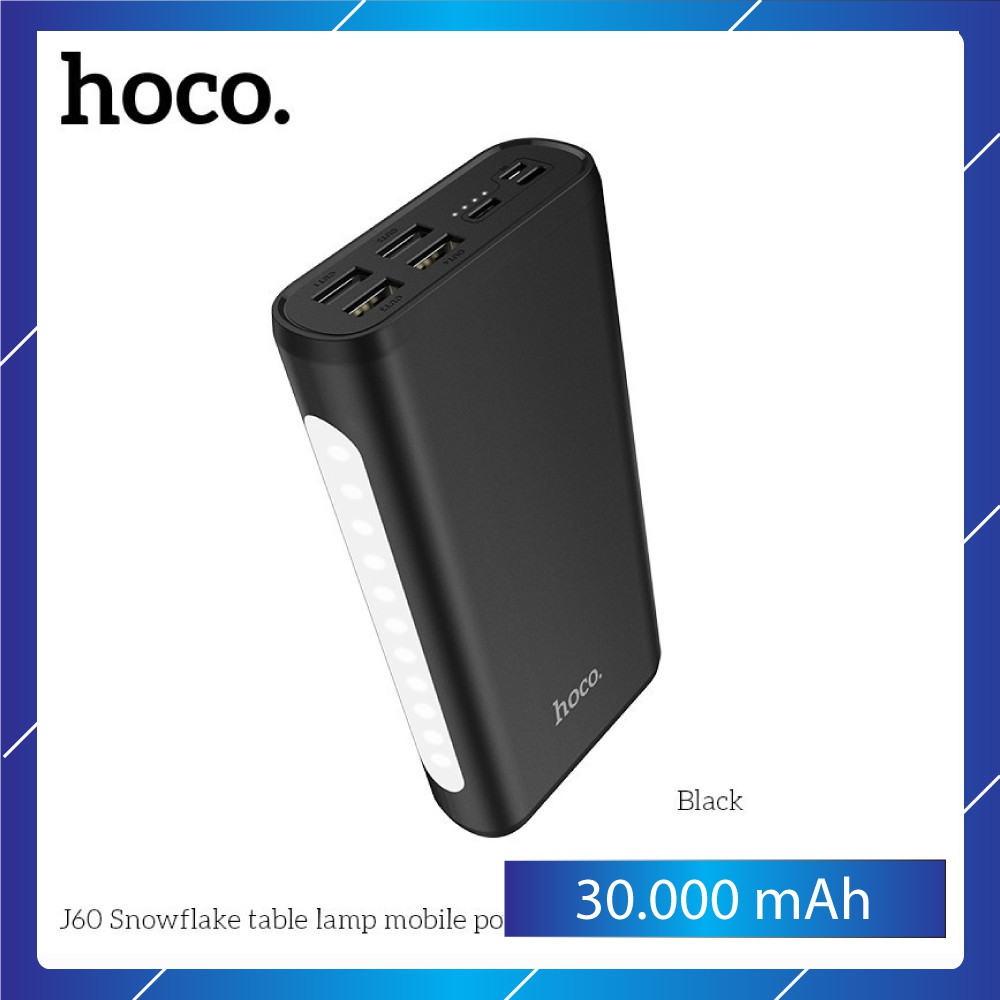 Pin Sạc Dự Phòng Hoco J60 30.000 mAh Siêu Trâu 4 cổng output - BH Chính Hãng 12 Tháng