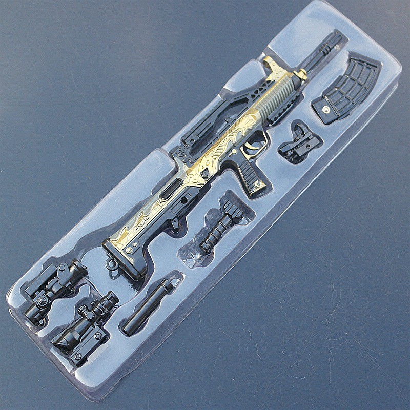 Mô Hình PUBG QBZ Hoa văn rồng - dài 20cm - Tặng Kèm Giá Đỡ