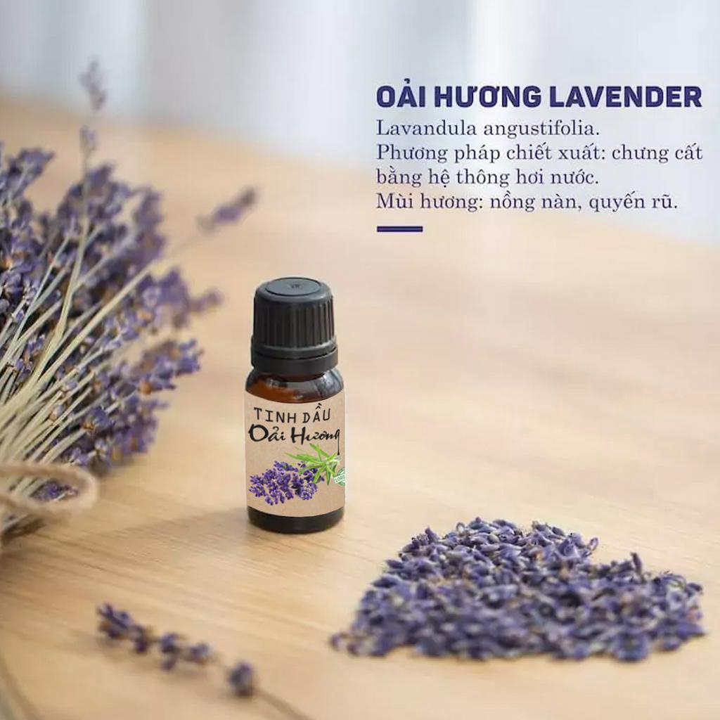 Tinh dầu oải hương nguyên chất từ thiên nhiên xông khử mùi thơm phòng, thư giản ngủ ngon - avaskincare