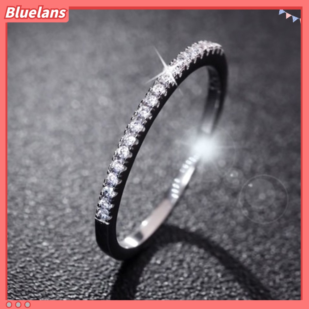 Nhẫn Mạ Bạc 925 Đính Đá Nhân Tạo Thời Trang