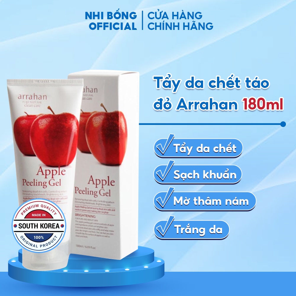 Tẩy Da Chết - Tẩy Tế Bào Da Chết Chiết Xuất Từ Táo Đỏ Arrahan Hàn Quốc 180ml