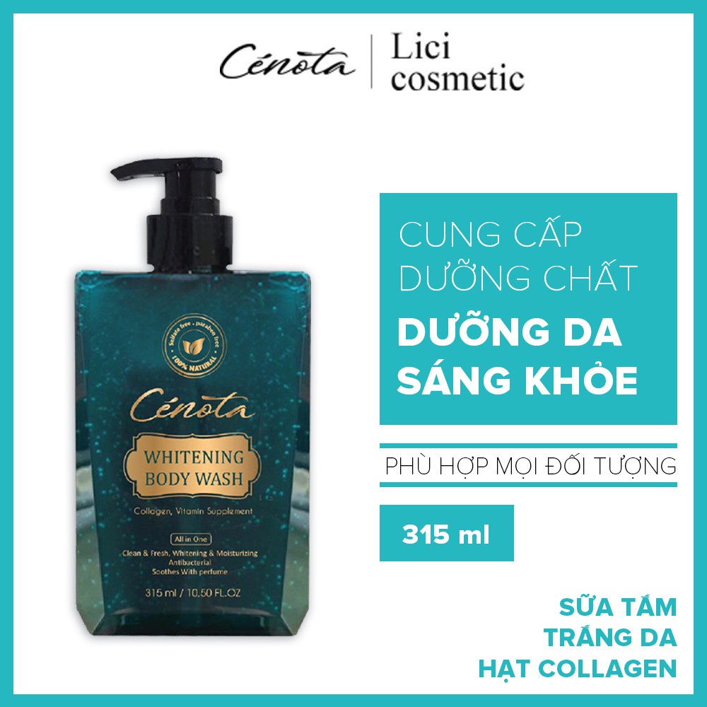 Sữa tắm trắng da hạt Collagen và Vitamin Whitening Body Wash, sữa tắm dưỡng ẩm Mã C01 Lici