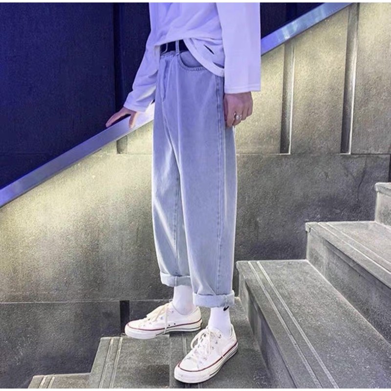 Quần jean Baggy Trơn TR03 Dáng Suông style hàn quốc 2021 vanicamen