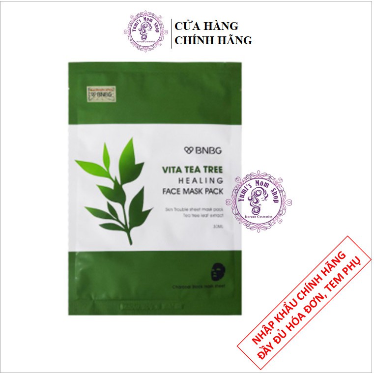 (Mua 1 hộp tặng 1 băng đô) Mặt nạ BNBG Vita Tea Tree Healing Face mask