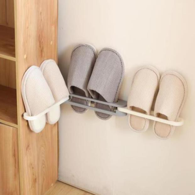 Kệ Dán Tường Cài Dép Thông Minh - Gấp Gọn