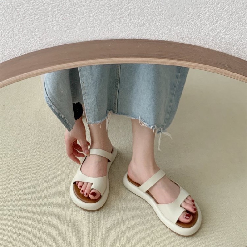 Dép Sandal Màu Trơn Thoải Mái Thời Trang Mới Dễ Phối Đồ