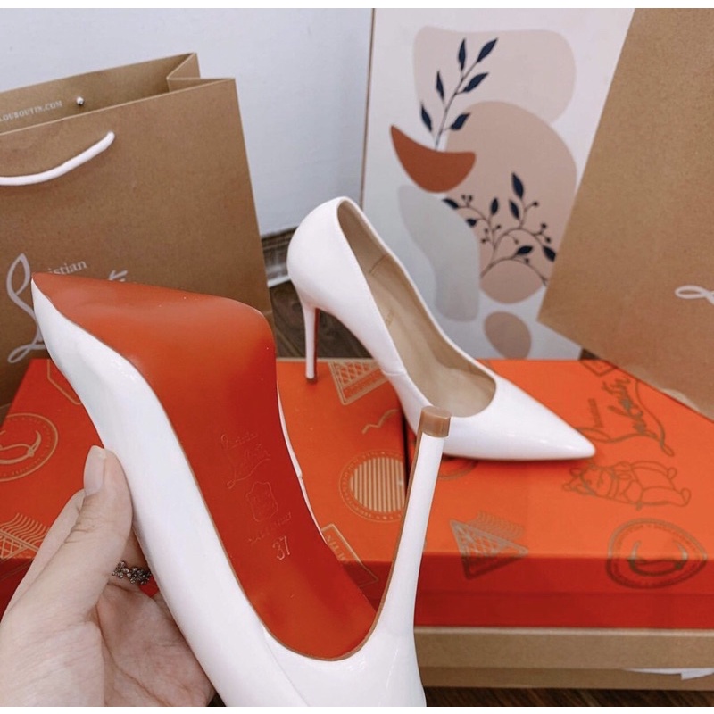 Giày cao gót 10f trơn bóng LBT