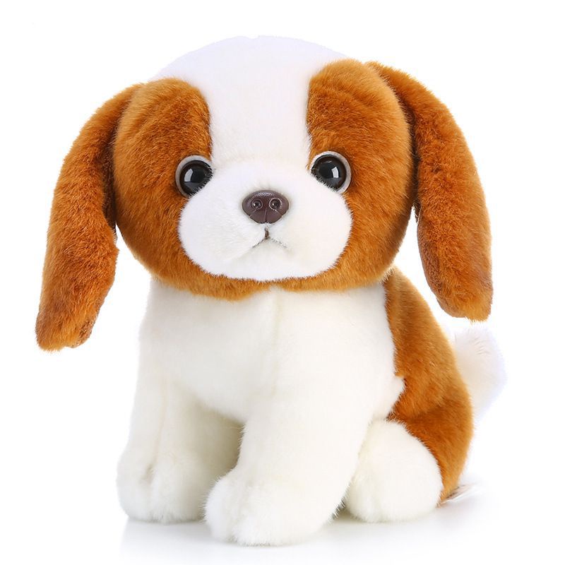 Thú nhồi bông hình chú chó trắng đáng yêu