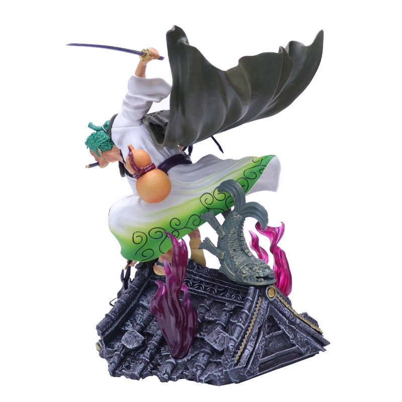 [Có sẵn - 36cm] Mô hình Roronoa Zoro Wano One piece - Mô hình Zoro Mái Nhà (2 đầu rồng thay thế)