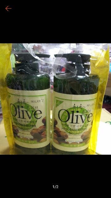 Combo cặp dầu gội đầu OLIVE 1600ml/2 chai Hàn Quốc