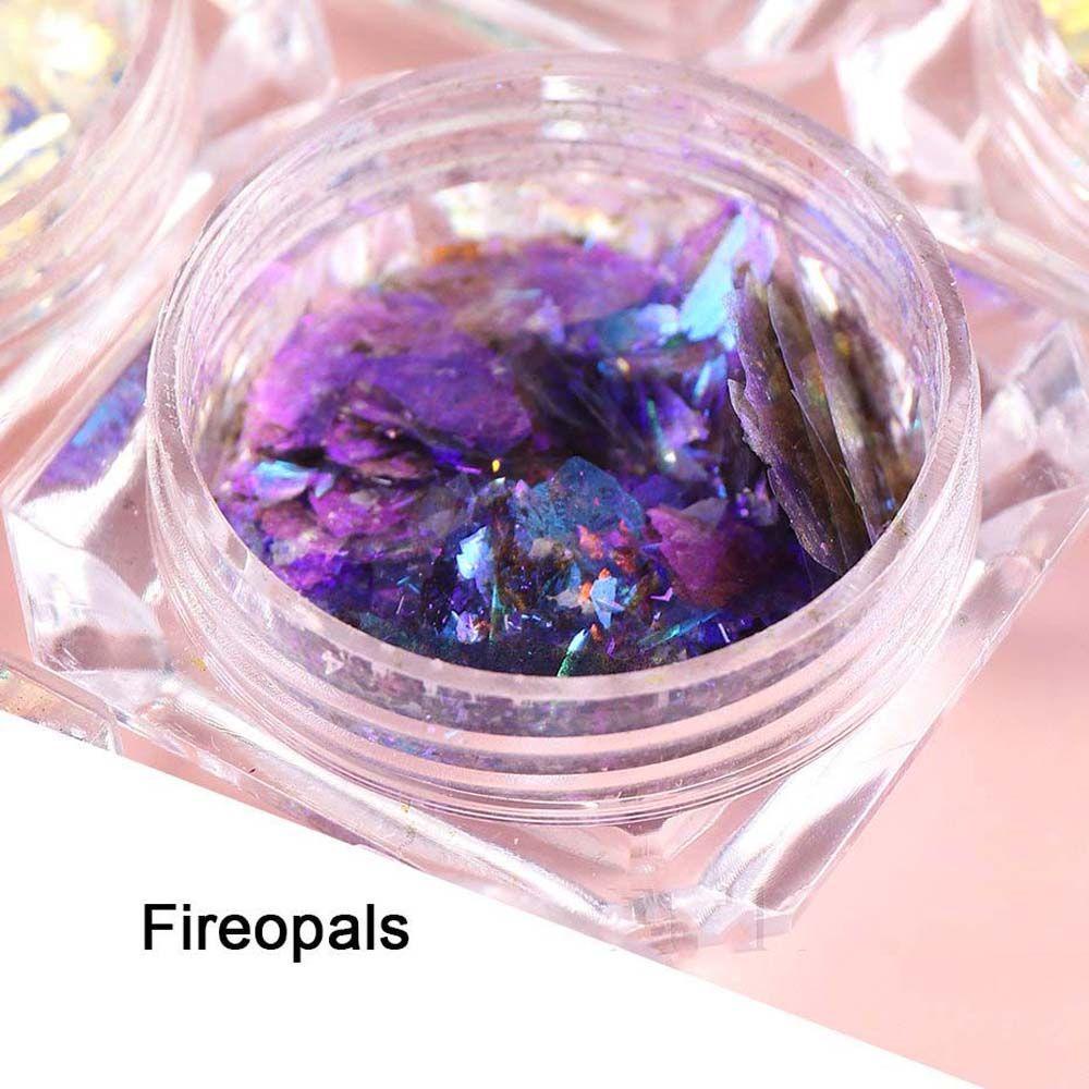 AROMA Hộp Phụ Kiện Lá Nhôm Trang Trí Móng Tay Lấp Lánh
