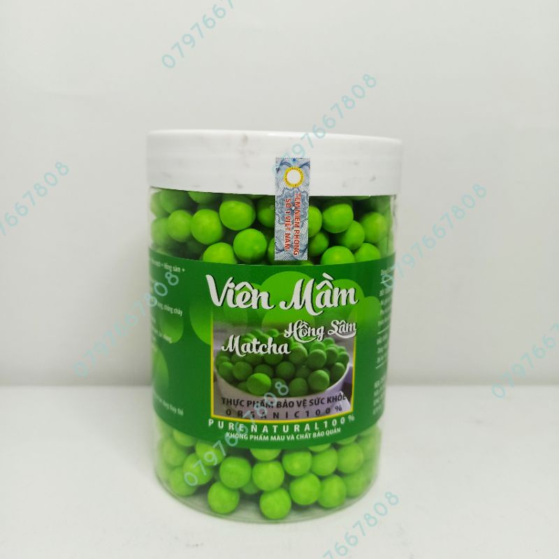 500gr Viên Mầm Đậu Nành Hồng Sâm Matcha Nở Ngực, Tăng Vòng 1, Đẹp Da, Tăng Sinh Lý Nữ có Chứng Nhận An Toàn Thực Phẩm