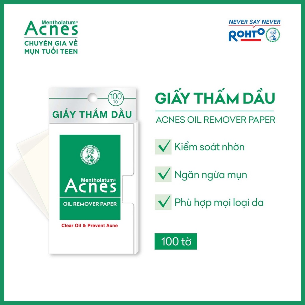 Giấy Thấm Dầu Acnes Oil Remover Paper (100 tờ)