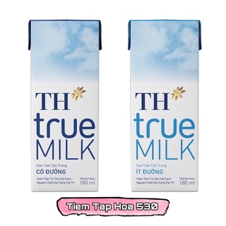 Thùng sữa th true milk có/ ít đường 48h x180ml