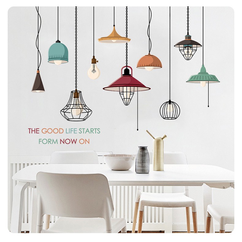 Đầy màu sắc Trần Đèn Tường Sticker Decal Mural Decor cho Trẻ Em