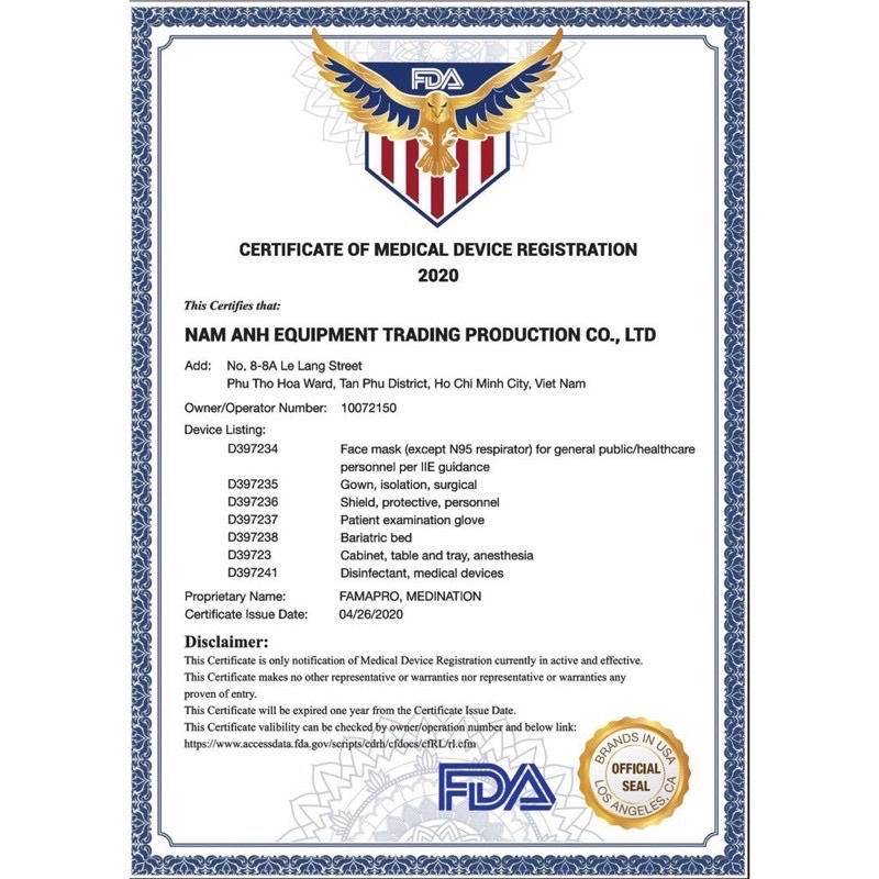 Khẩu Trang Y Tế Em Bé Nam Anh - Hộp 50 Cái