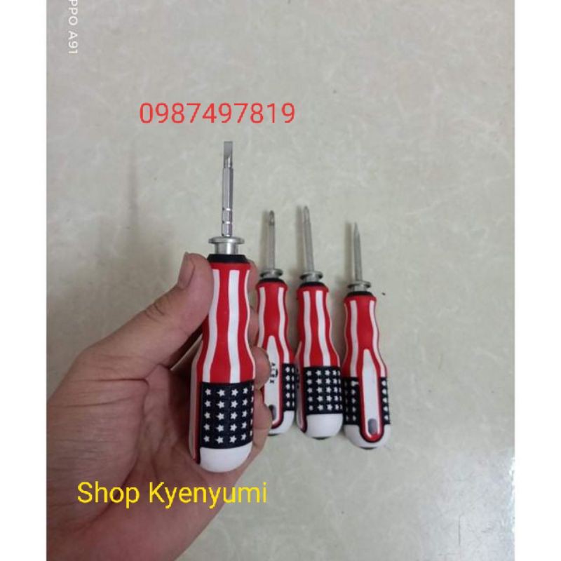 Tô Vít Khấc Cờ Mỹ 4 Li Hàng Loại Đẹp Không Ghỉ Sắt