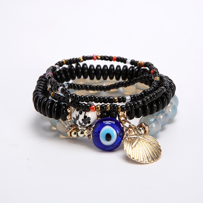 Set 4 vòng đeo tay chuỗi hạt Gmai co giãn thời trang cho nữ