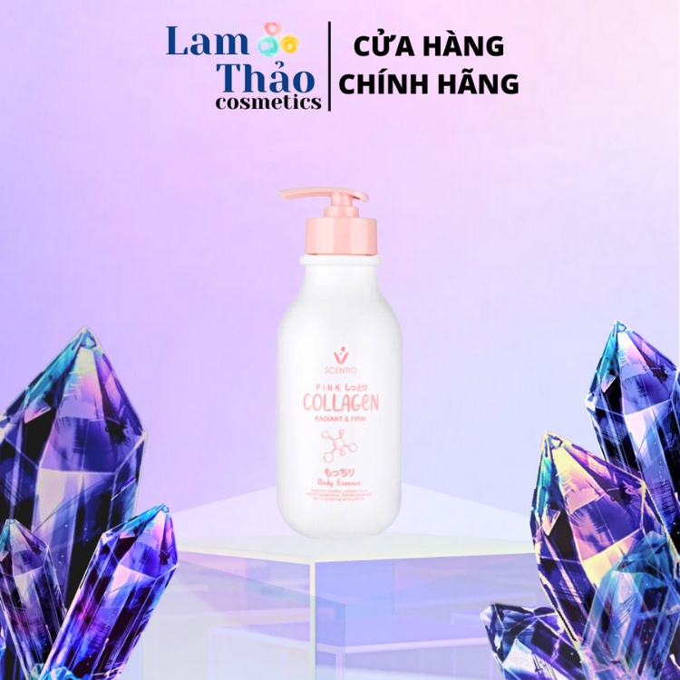 Sữa Dưỡng Thể Làm Trắng, Săn Chắc Da Scentio Pink Collagen Radiant &amp; Firm Body Essence 350ml