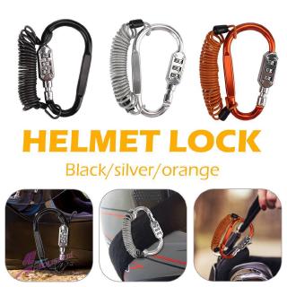 As Motorcycle Helmet Lock Carabiner Combination Lock with Steel Wire Rope