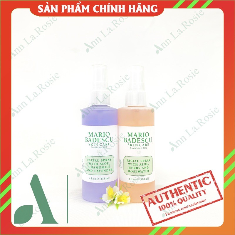 Nước hoa hồng dạng xịt Mario Badescu 118ml