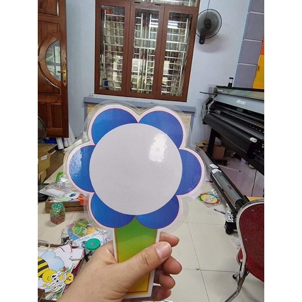 Thẻ hoa ghi đáp án ép plastic